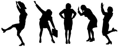 kadın silüeti vektör.