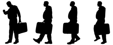 Bir adamın vektör silueti
