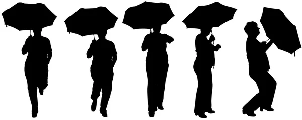 Silhouette vectorielle des femmes . — Image vectorielle