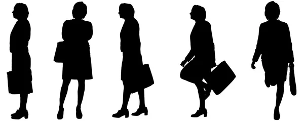 Silhouette vectorielle de femme d'affaires . — Image vectorielle