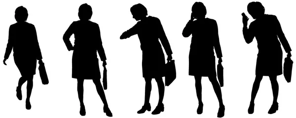 Silhouette vectorielle de femme d'affaires . — Image vectorielle