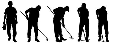 Bahçıvan siluet vektör.