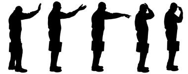 businesman siluet vektör.