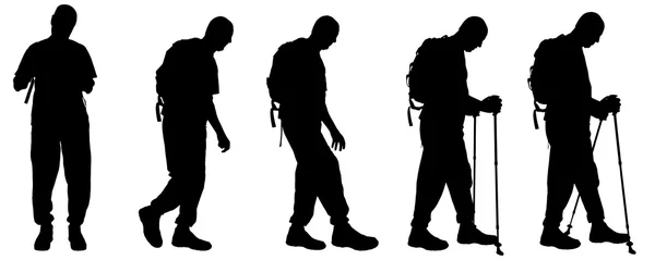 Silhouette vectorielle des personnes . — Image vectorielle