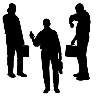 Bir adamın vektör silueti