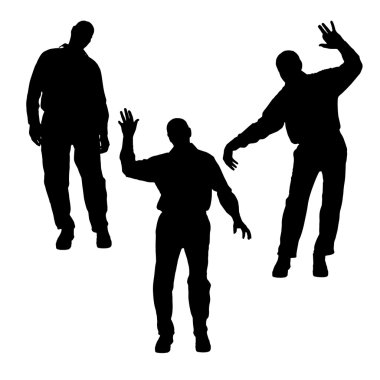 insanların siluet vektör.