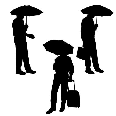 Bir adamın vektör silueti