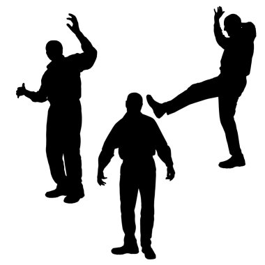 insanların siluet vektör.