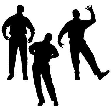 insanların siluet vektör.