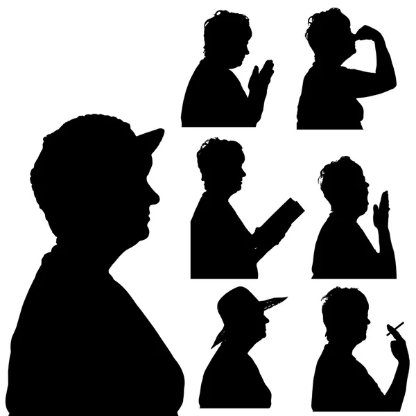 Vector silhouette of woman. — Stock Vector