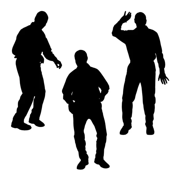 Vector silhouet van mensen. — Stockvector