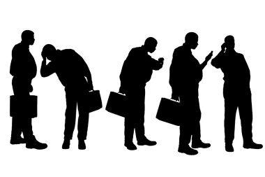 businesman siluet vektör.