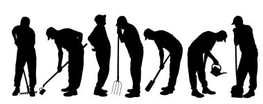 Bahçıvan siluet vektör.