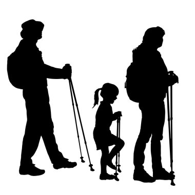 insanların siluet vektör.