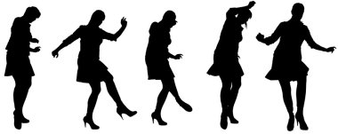 bir kadının siluet vektör.