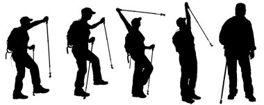 insanların siluet vektör.