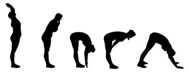 bir kadının siluet vektör.