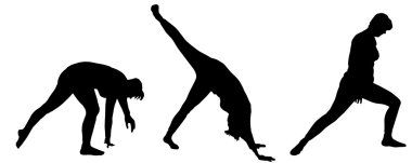 bir kadının siluet vektör.