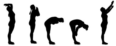 bir kadının siluet vektör.