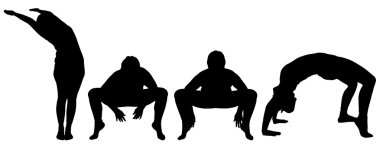 bir kadının siluet vektör.