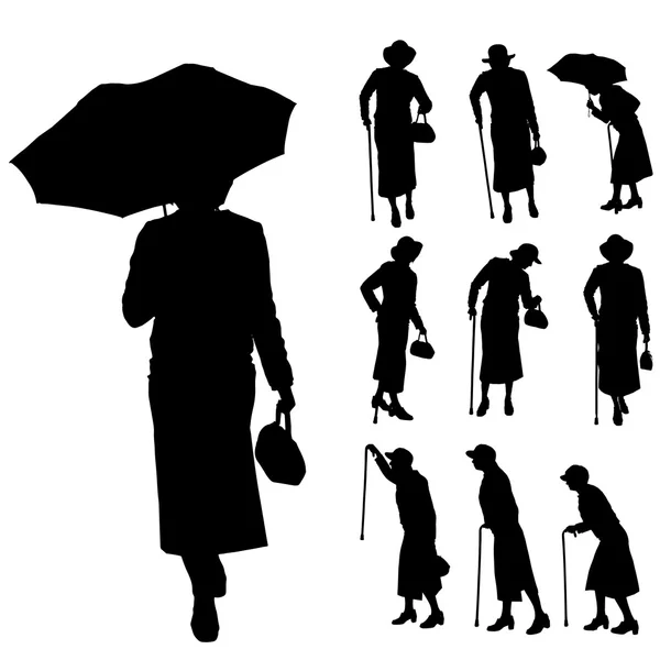 Vector silhouet van een vrouw — Stockvector