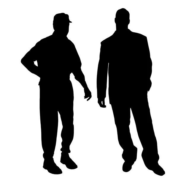 Vector silhouette of men. — Stock Vector