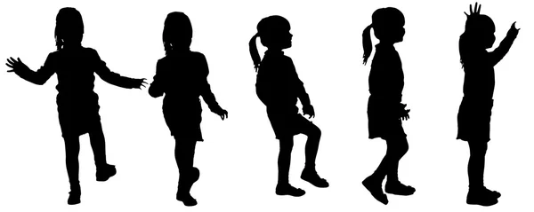 Vektor Silhouette von Mädchen. — Stockvektor