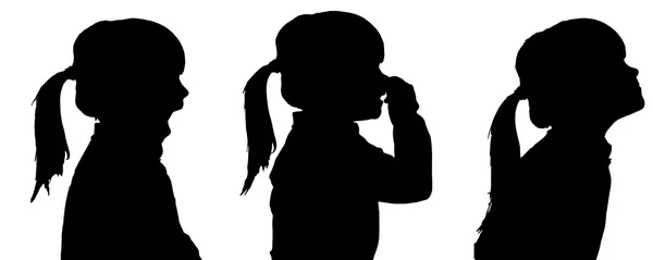 Vector silhouette of girl. — Stock Vector