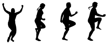 çalışan bir kadın silueti vektör.