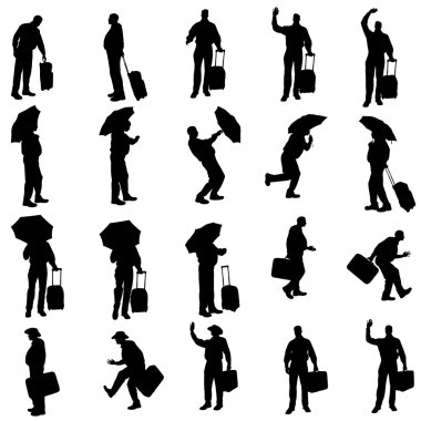 businesman siluet vektör.