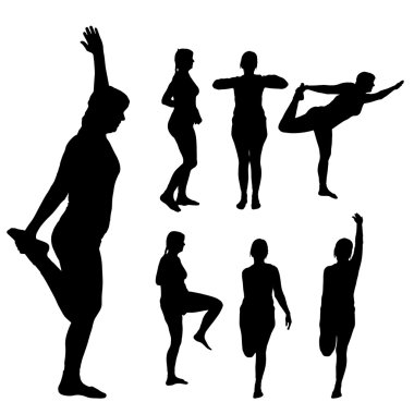 bir kadının siluet vektör.