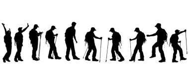 insanların siluet vektör.