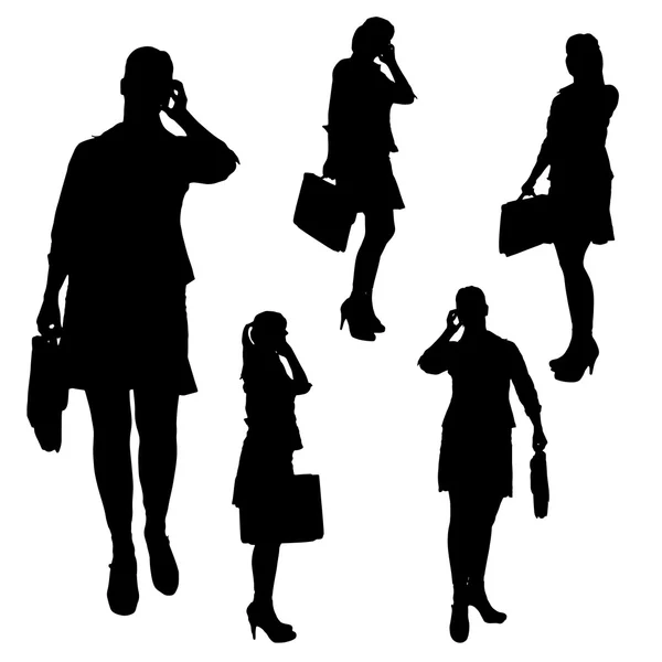 Silhouette vectorielle de femme d'affaires . — Image vectorielle
