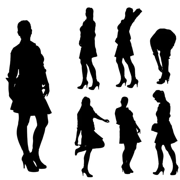 Silhouette vectorielle d'une femme . — Image vectorielle