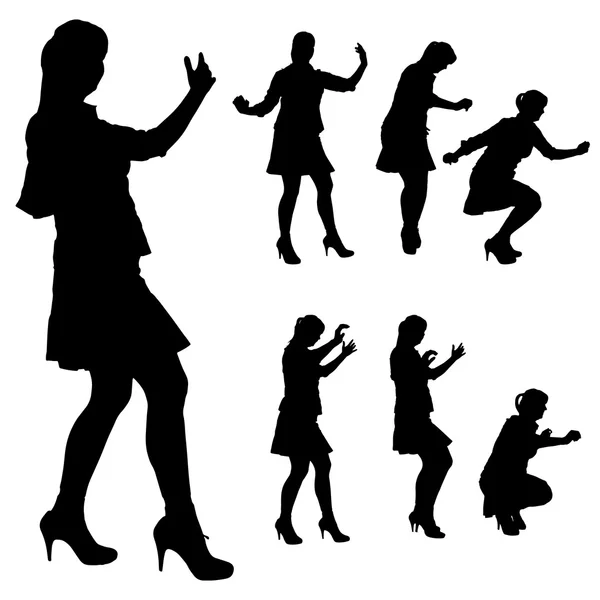 Vector silhouet van een vrouw. — Stockvector