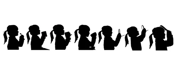 Silhouette vettoriale delle persone . — Vettoriale Stock