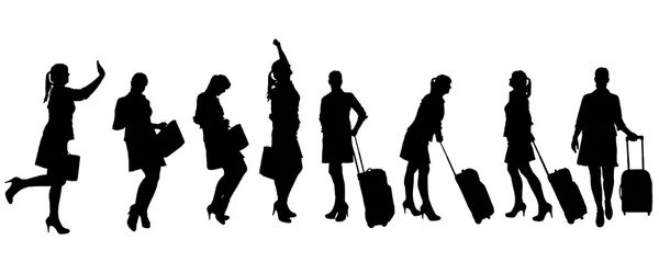 Silhouette vectorielle de femme d'affaires . — Image vectorielle