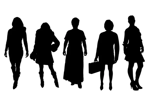 Vector silhouet van een vrouw. — Stockvector