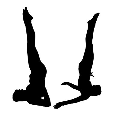 bir kadının siluet vektör.