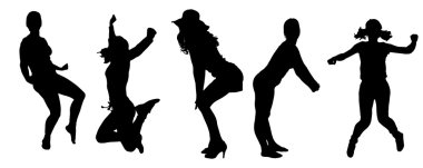 bir kadının siluet vektör.