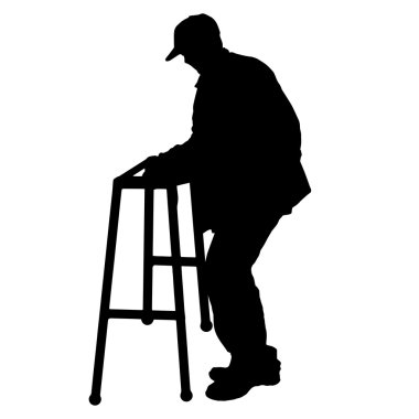 Eski insanların siluet vektör.