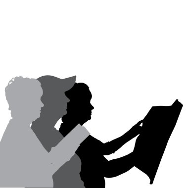 insanların siluet vektör.