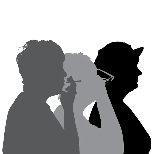 Vector silhouette of people. — Stock Vector