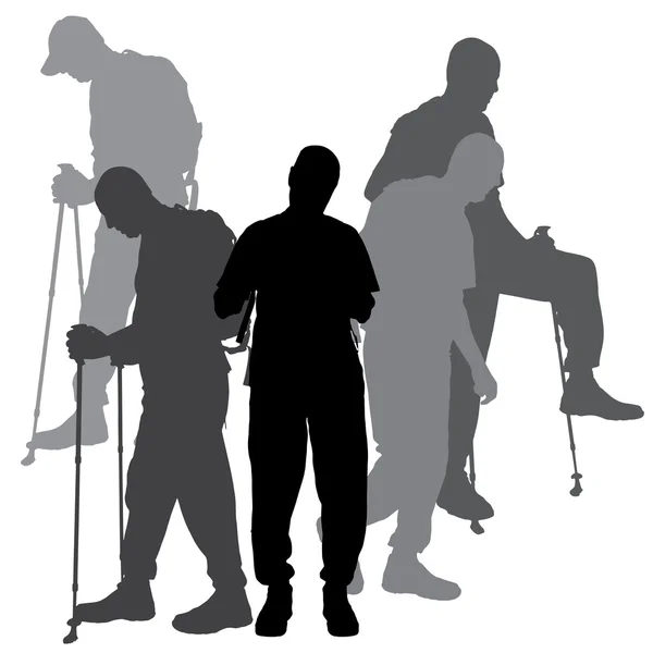 Vector silhouette of people. — Stock Vector