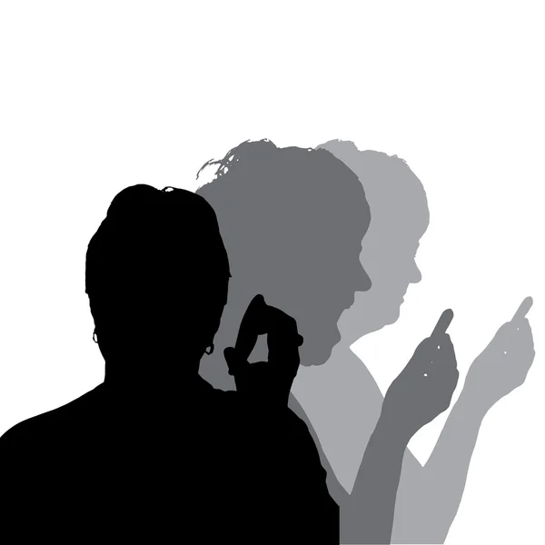 Vector silhouette of people. — Stock Vector