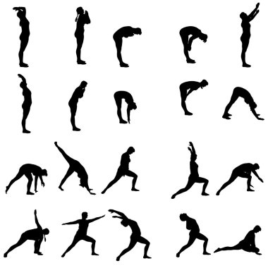 bir kadının siluet vektör.