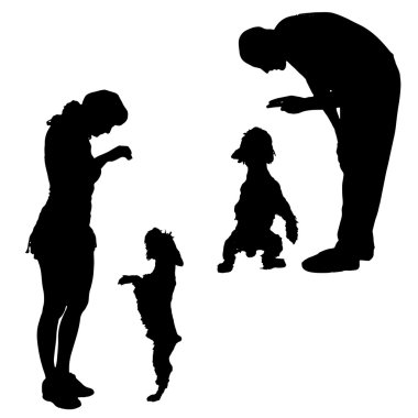insanların siluet vektör.
