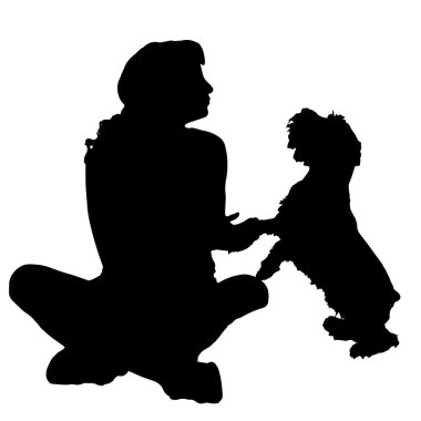 kadın silüeti vektör.