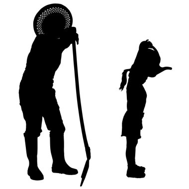 kadın silüeti vektör.