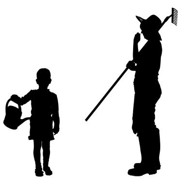 kadın silüeti vektör.